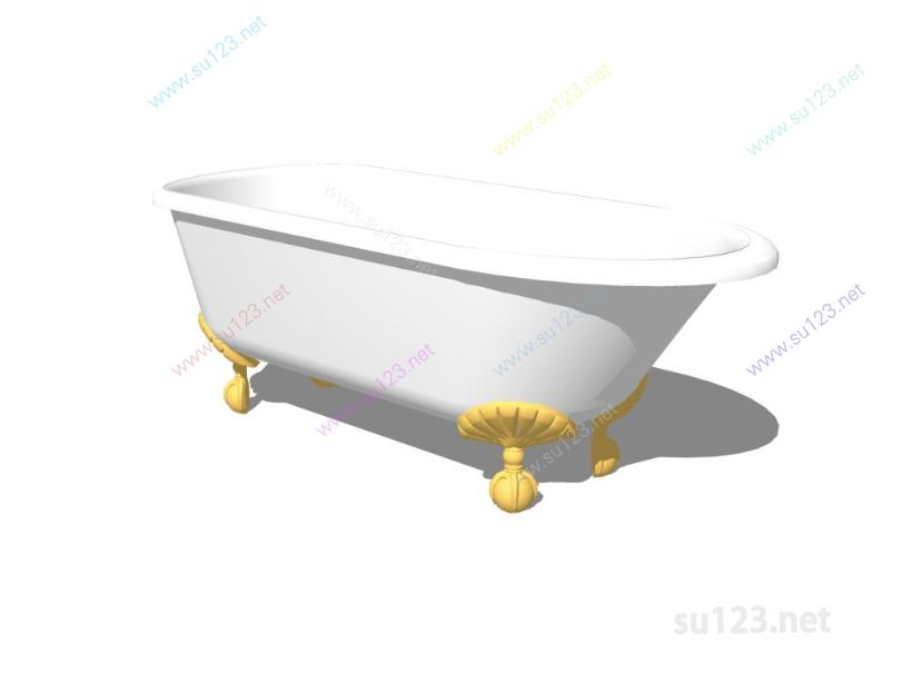 浴缸卫浴组件 (2)SU模型