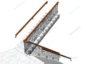 欧式楼梯 (2)SU模型