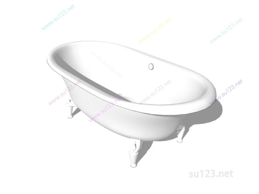 浴缸卫浴组件 (3)SU模型