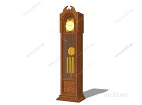 欧式座钟挂钟时钟古典摆件 (4)SU模型