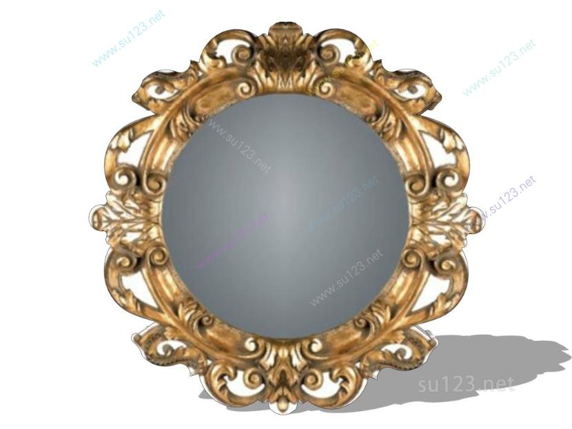 欧式镜子古典镜子 (4)SU模型