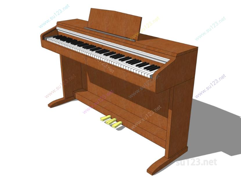古典钢琴 (4)SU模型草图大师sketchup模型