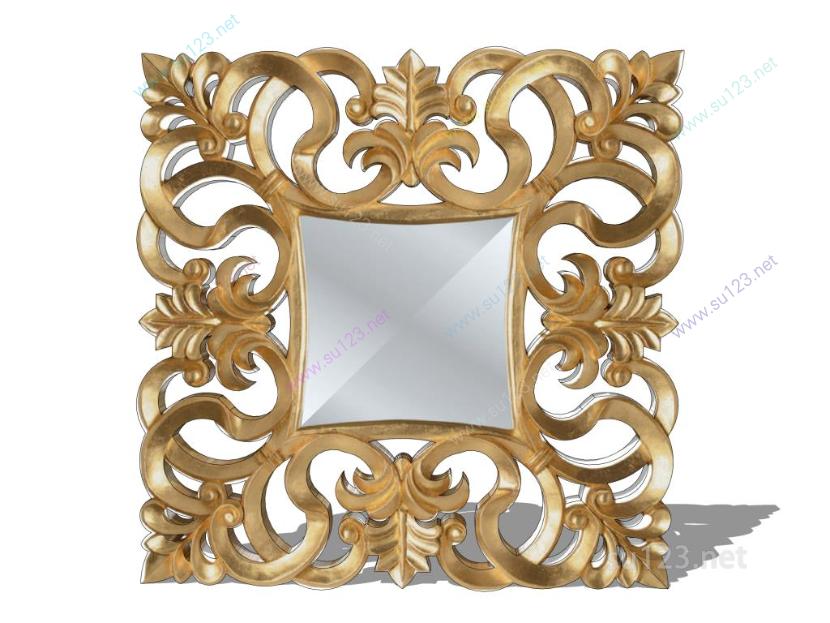 欧式镜子古典镜子 (6)SU模型