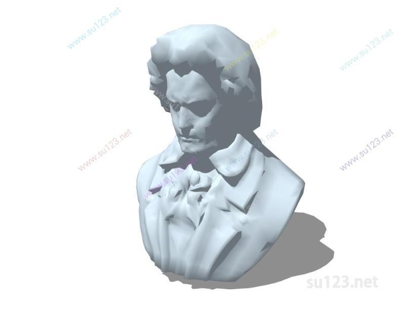 人物雕塑石膏雕塑 (5)SU模型