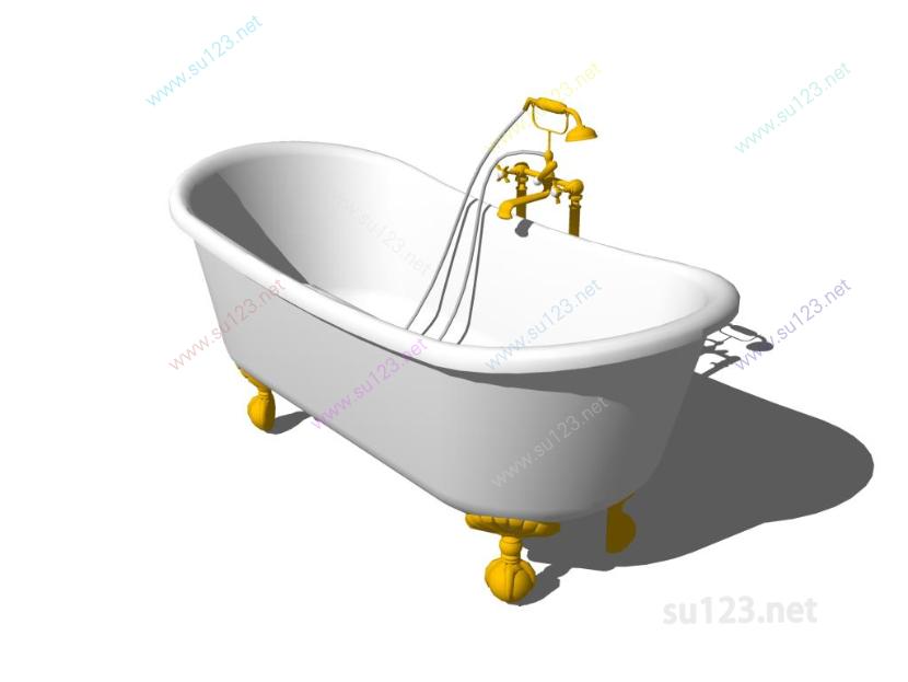 浴缸卫浴组件 (1)SU模型草图大师sketchup模型