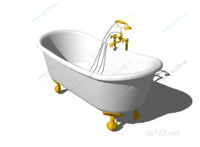浴缸卫浴组件 (1)SU模型