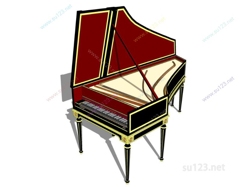 古典钢琴 (1)SU模型草图大师sketchup模型
