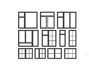 窗户组合 (13)SU模型