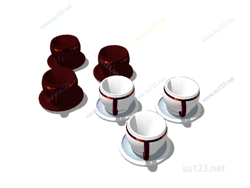 餐具咖啡杯子 (3)SU模型