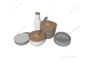 花瓶罐子瓷器摆件 (13)SU模型