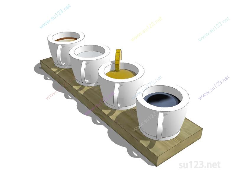 咖啡杯子SU模型