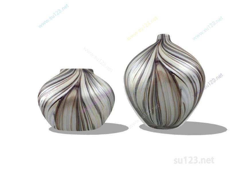 花瓶罐子瓷器摆件 (32)SU模型草图大师sketchup模型