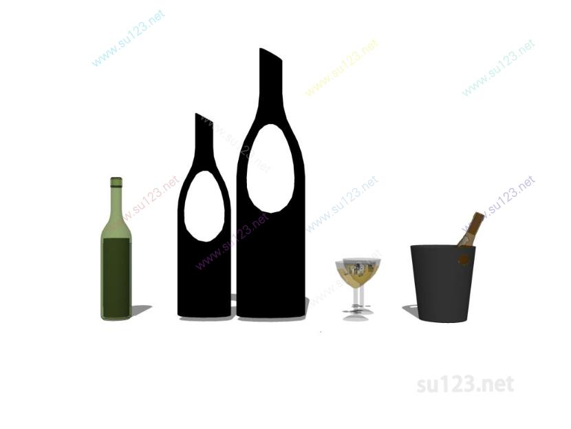 花瓶罐子瓷器摆件 (6)SU模型