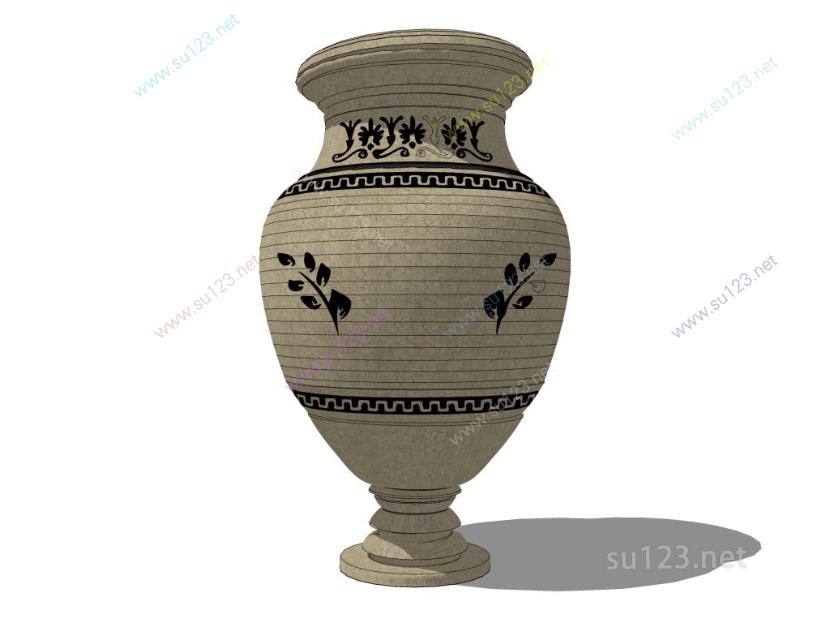 花瓶罐子瓷器摆件 (11)SU模型