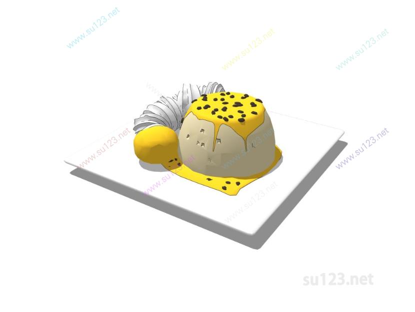 早餐面包饼干餐具 (7)SU模型草图大师sketchup模型