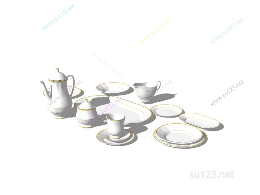 茶具杯子杯具 (2)SU模型