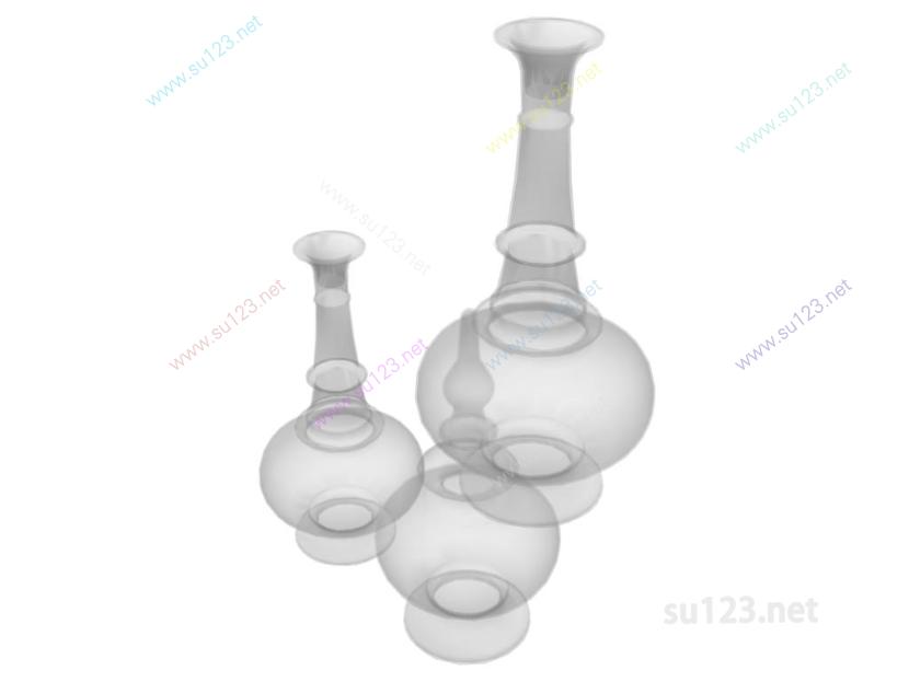 花瓶罐子瓷器摆件 (8)SU模型