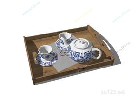 茶具茶壶茶杯子 (1)SU模型