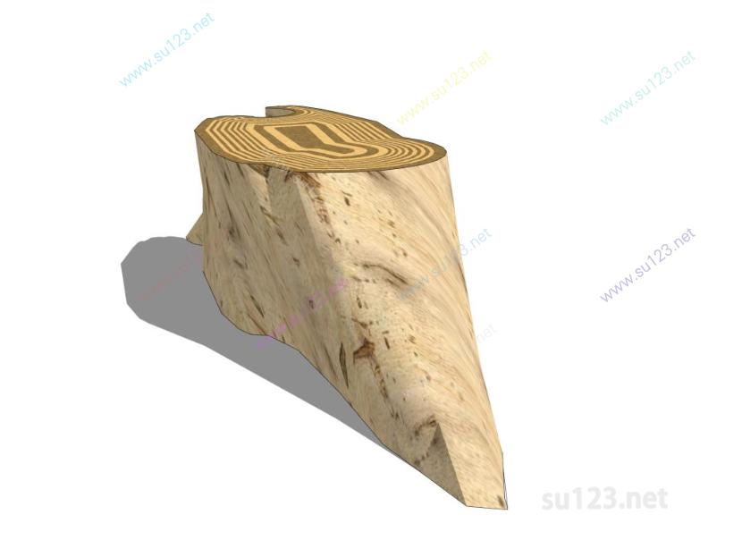 木材木头摆件 (9)SU模型