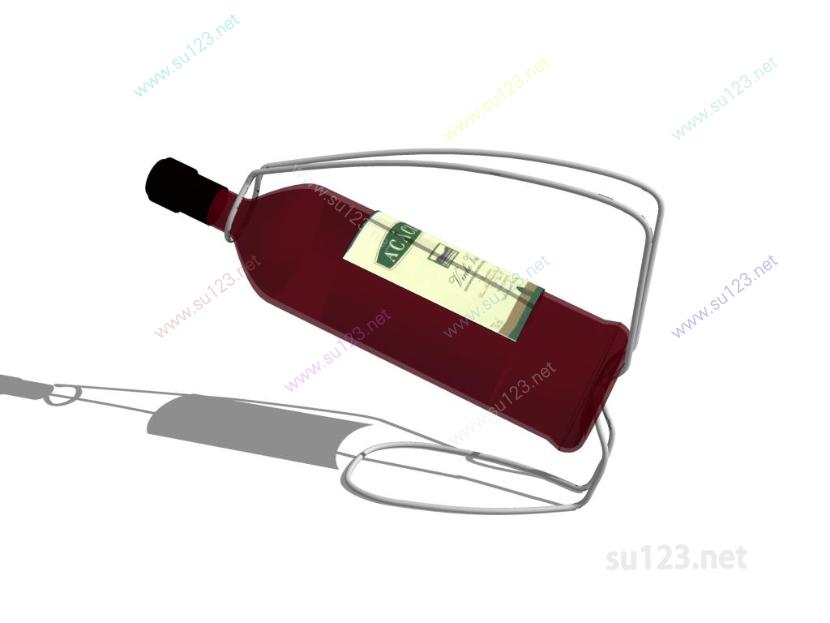 洋酒瓶红酒 (20)SU模型