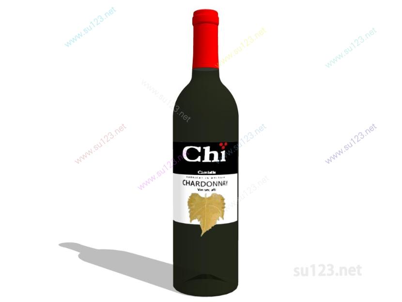 洋酒瓶红酒 (17)SU模型