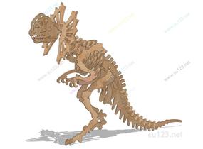 恐龙骨架模型摆件SU模型