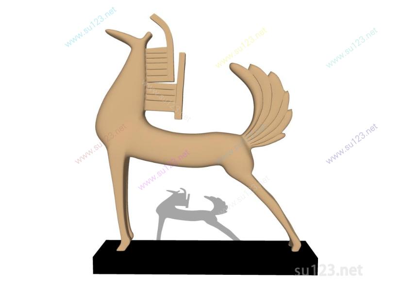 马摆件雕塑 (2)SU模型
