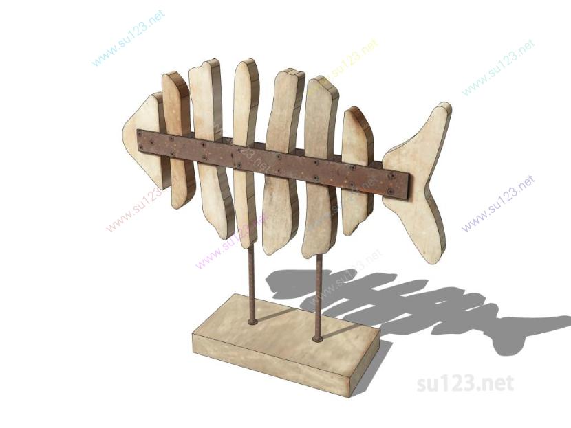 鱼雕塑 (1)SU模型