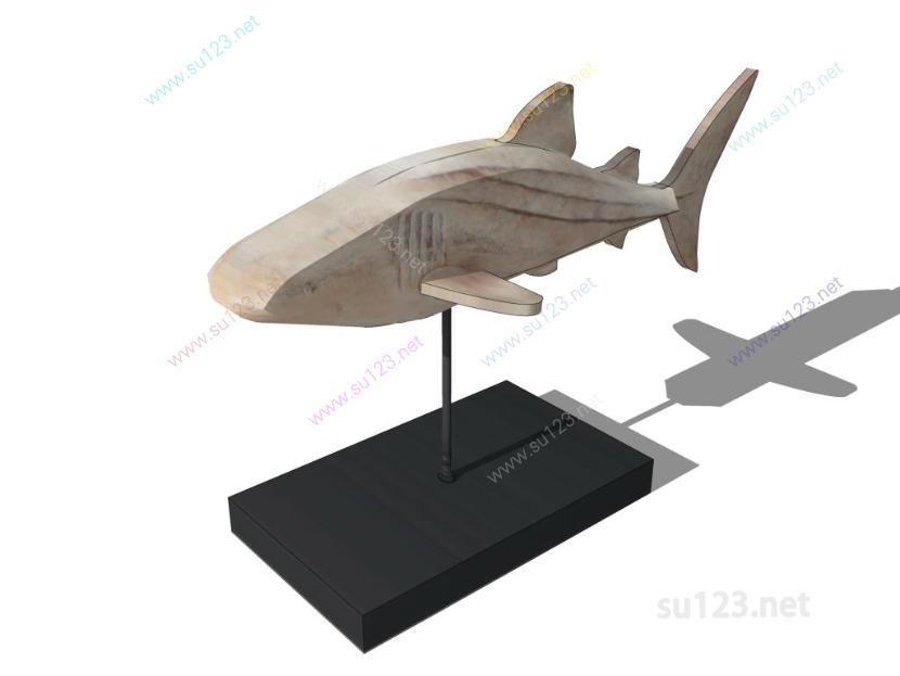 鱼雕塑 (3)SU模型草图大师sketchup模型