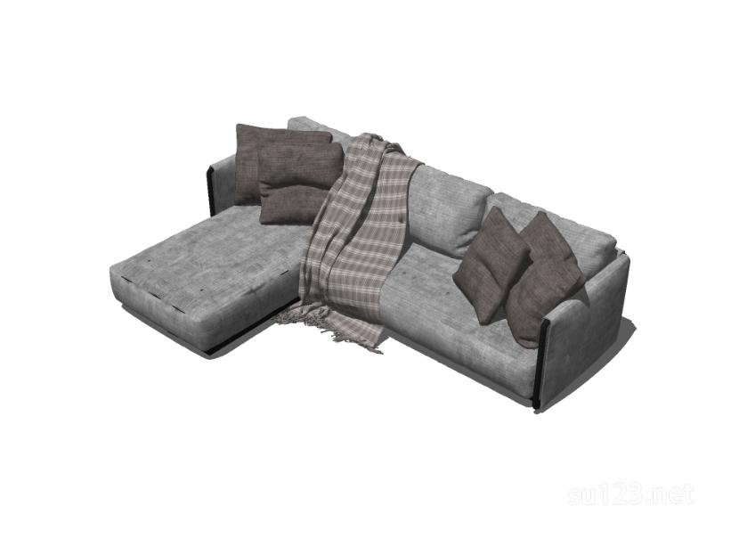 L型沙发8SU模型