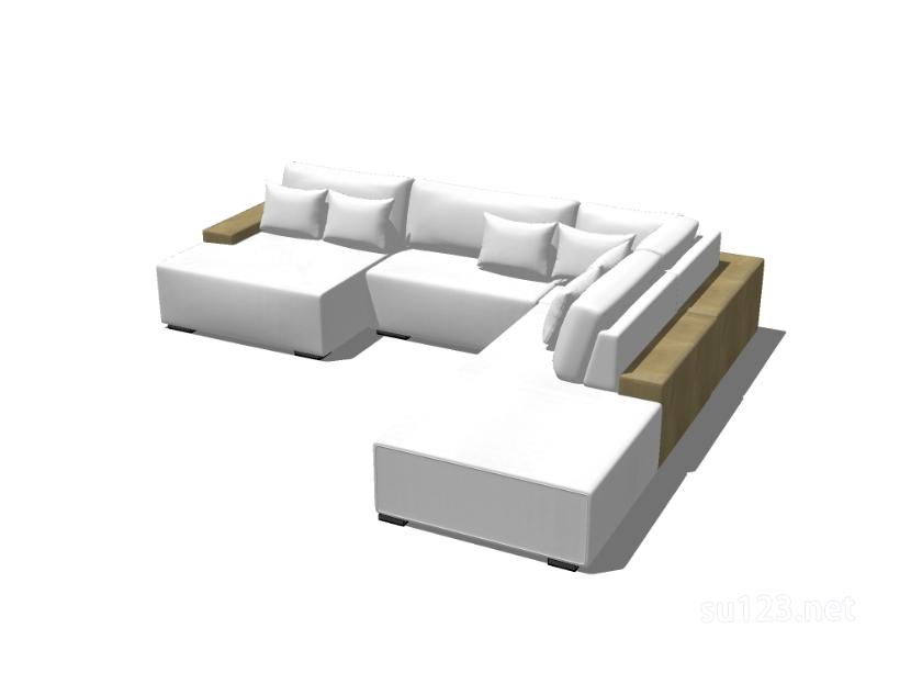 L型沙发18SU模型