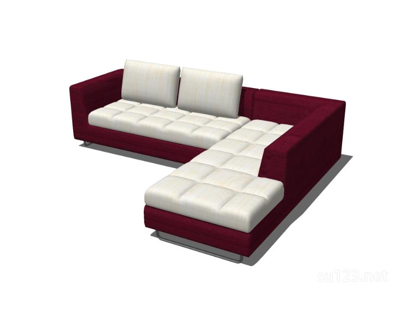L型沙发24SU模型