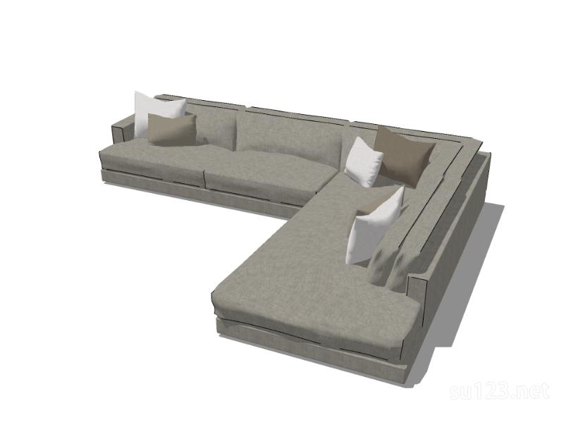 L型沙发16SU模型