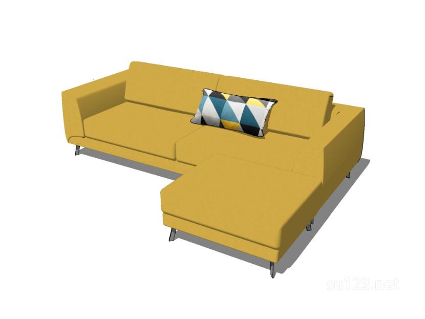 L型沙发7SU模型