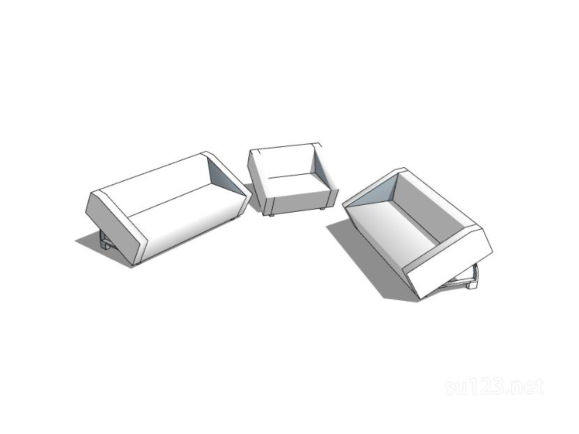 沙发组合2SU模型