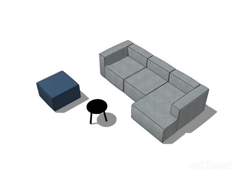 沙发组合7SU模型草图大师sketchup模型