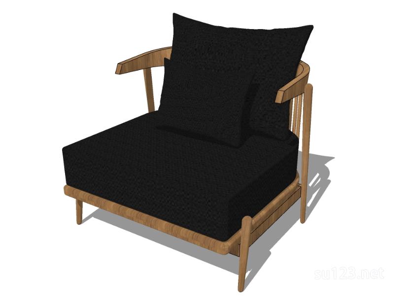 单人沙发13SU模型