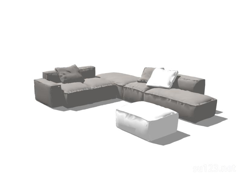 L型沙发29SU模型草图大师sketchup模型
