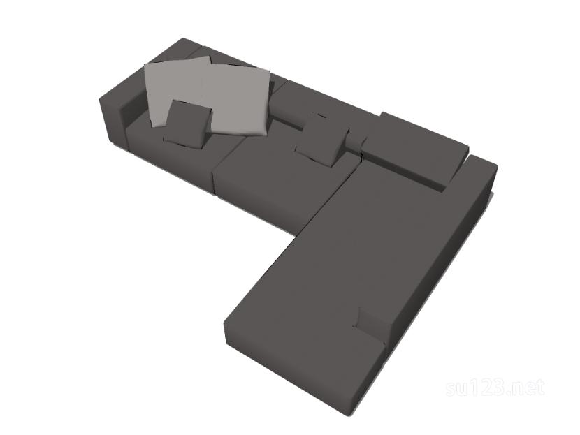 L型沙发34SU模型