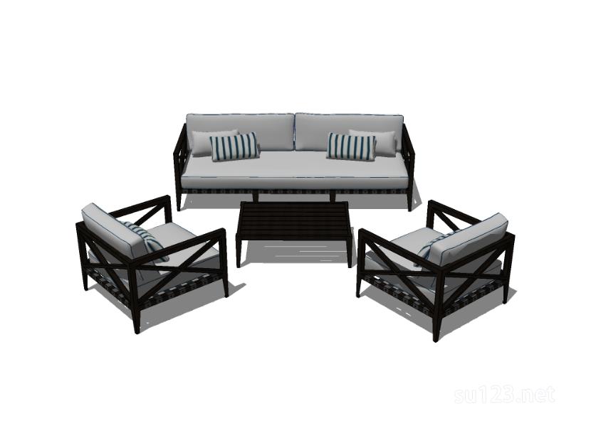 沙发组合1SU模型