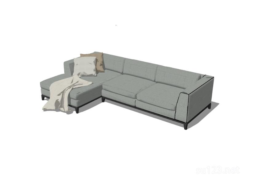 L型沙发3SU模型