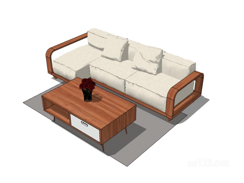 沙发组合8SU模型草图大师sketchup模型