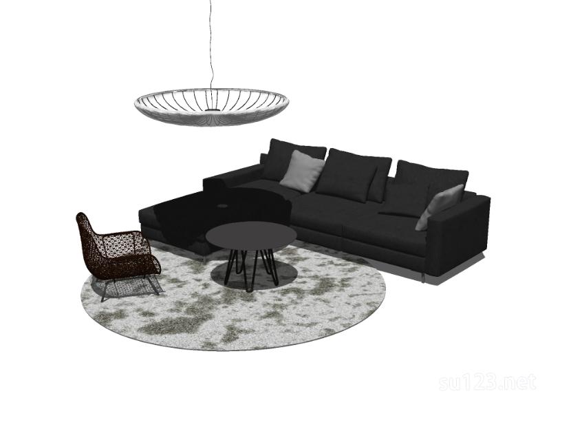 沙发组合3SU模型