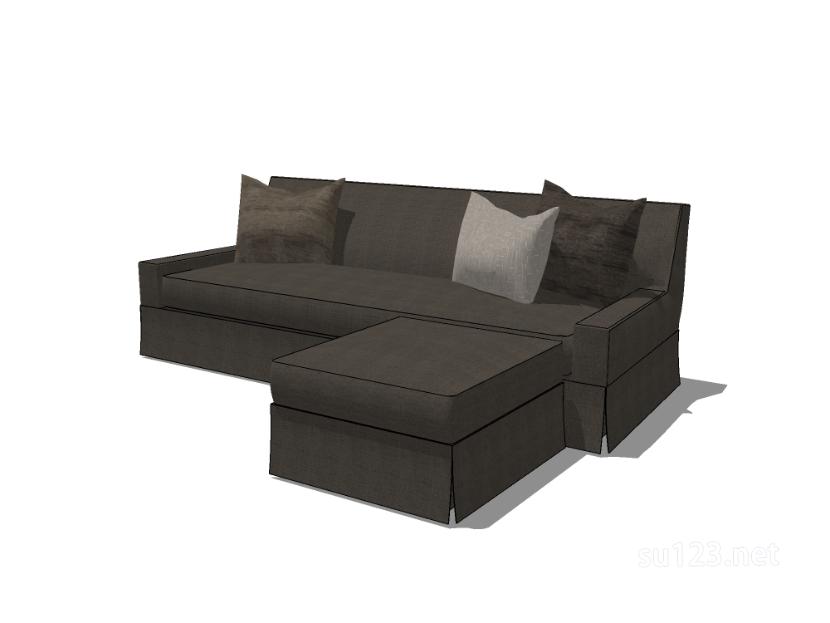 L型沙发12SU模型