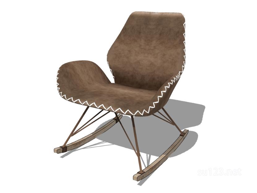扶手椅单椅7SU模型