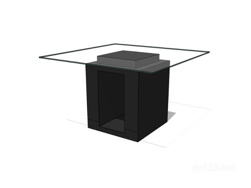 方餐桌59SU模型