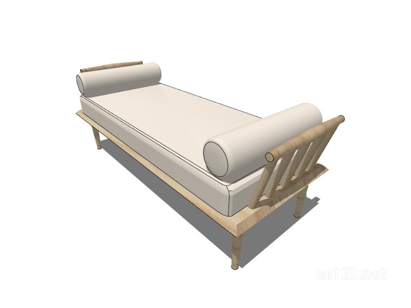 床尾椅12SU模型