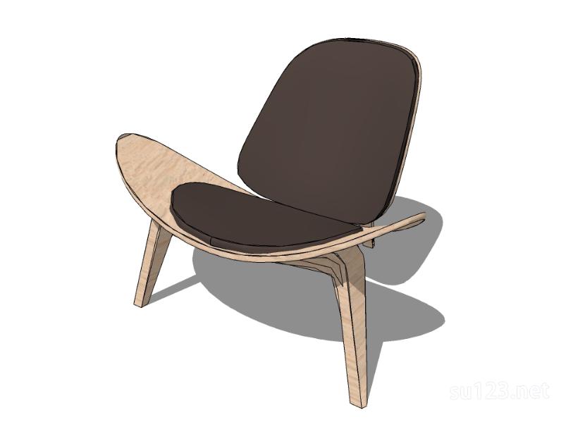 无扶手椅子单椅50SU模型草图大师sketchup模型