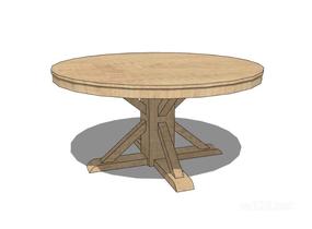 圆餐桌30SU模型