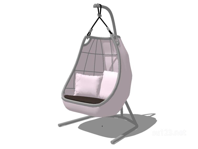 鸡蛋椅_吊椅2SU模型
